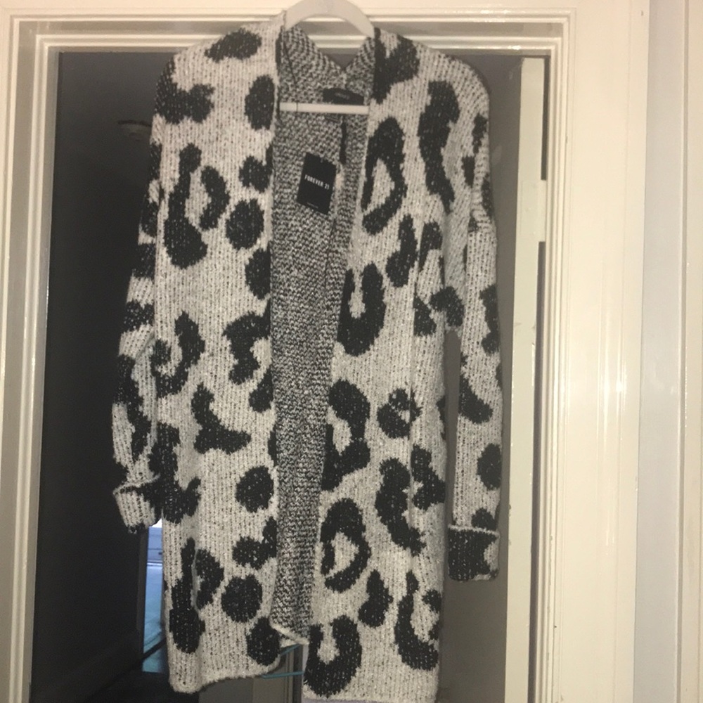 Forever 21 cheetah cardigan